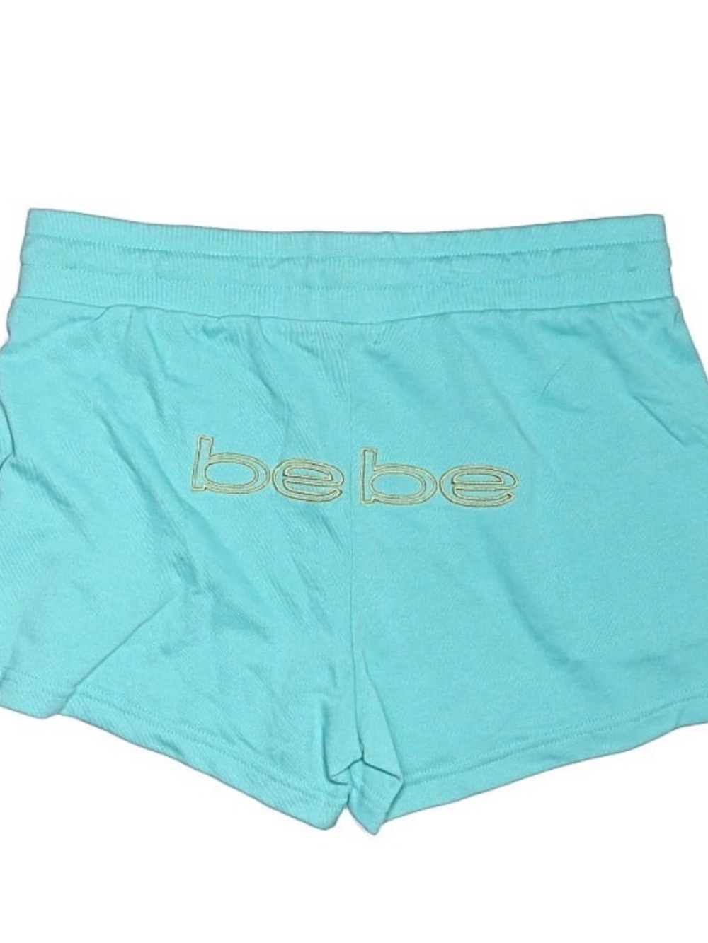 NWT Bebe Aqua Drawstring Knit Athletic Shorts, size large
